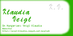 klaudia veigl business card